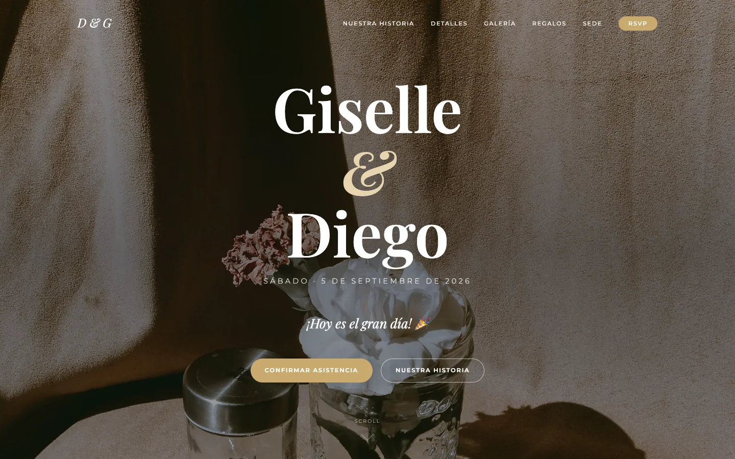 Diego & Giselle — captura de la portada pública